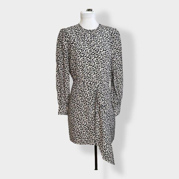 THE KOOPLES Silk Mini Dress Baroque Lace-Print 3 - Picture 2 of 9